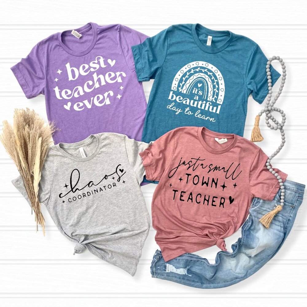 Teacher Graphic T-Shirts 4 Pack Bundle